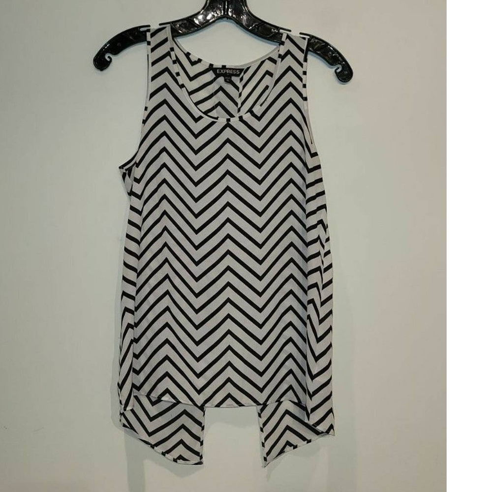 Express split back chevron tank - xs